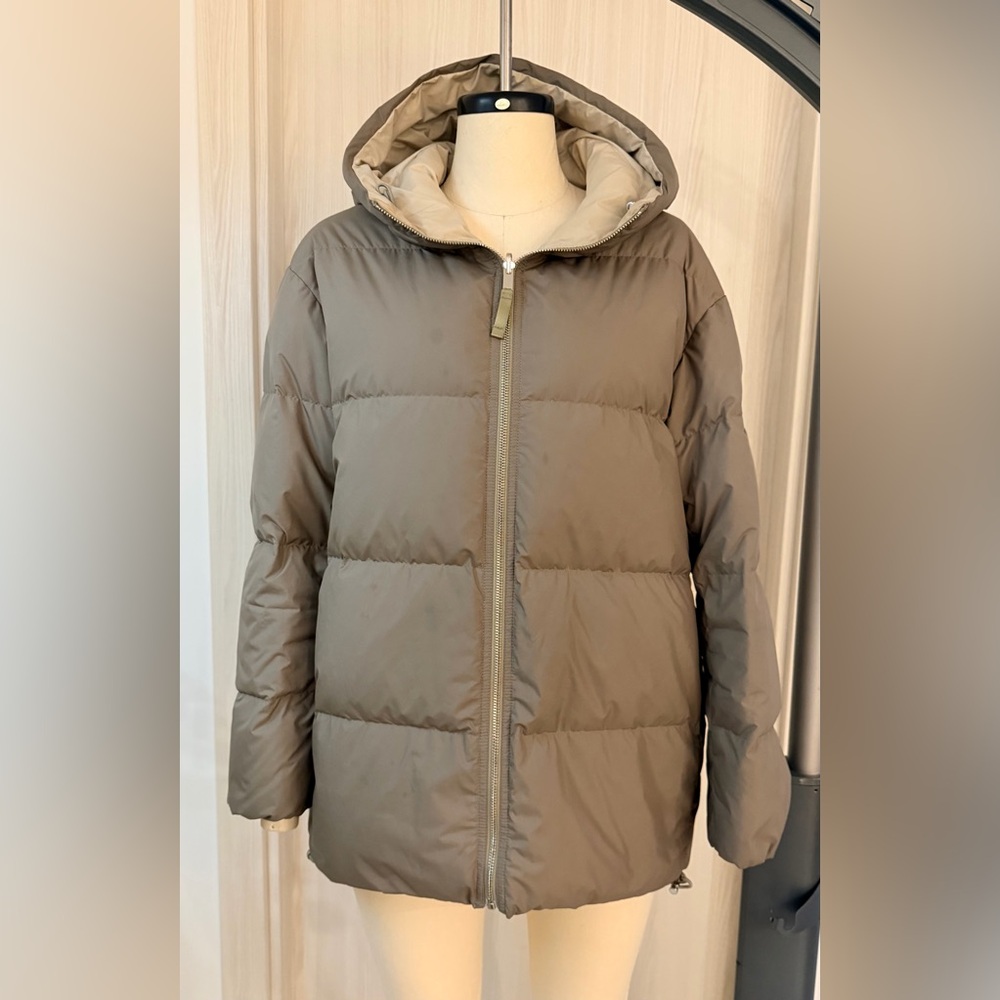 Theory Beige Puffer Jacket
